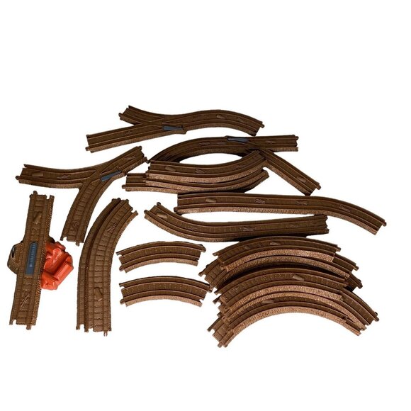 Thomas TrackMaster Zip Zoom Logging Adventure Replacement Brown Track Pieces 21 - Picture 1 of 5